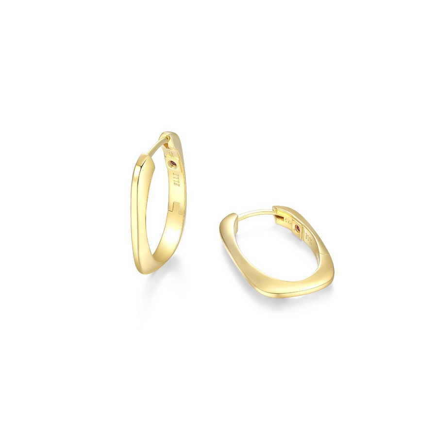 Boucles d'oreilles rectangulaires 925 plaqué or