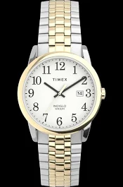 Montre Timex dame à quartz acier bicolore fond blanc