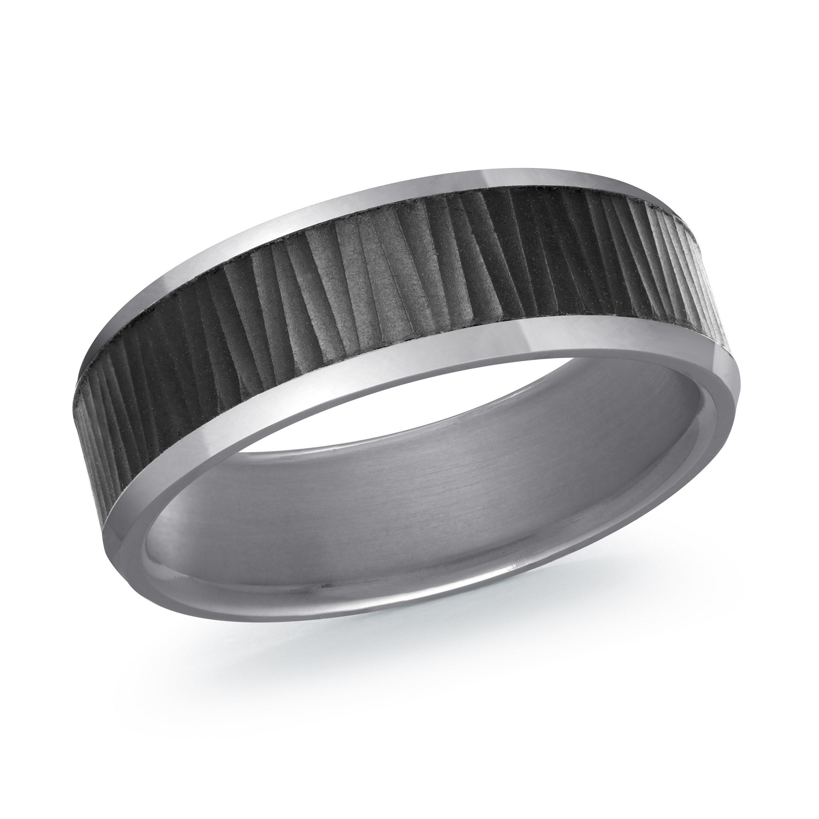 Jonc homme Tantalum et fibre de carbone