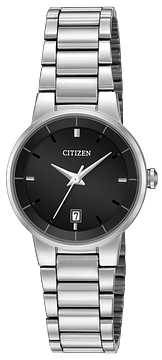 Montre Dame eco drive boitier acier fond boir