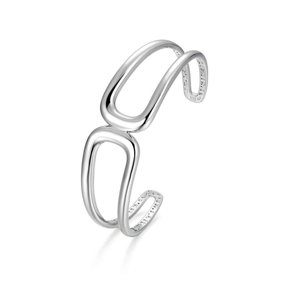 Bracelet 925 rigide ajouré style bangle