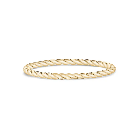 Bague torsadée plaqué or minimaliste