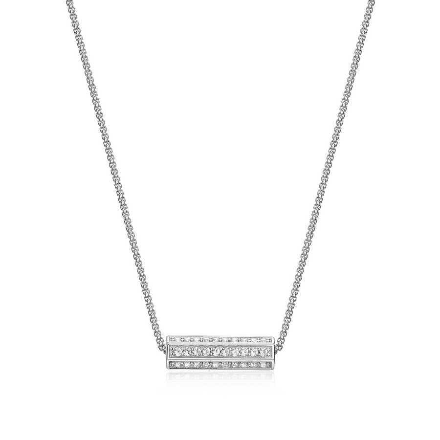 Ensemble chaîne et pendentif en argent 925 de la ligne Cheer avec cubiques