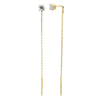 Boucles d´oreilles mode en or 10k et cubics