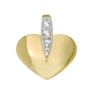 Pendentif tons or 10k avec cubics