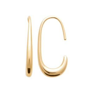 Boucles d'oreilles plaqué or anneaux ovale ouverts
