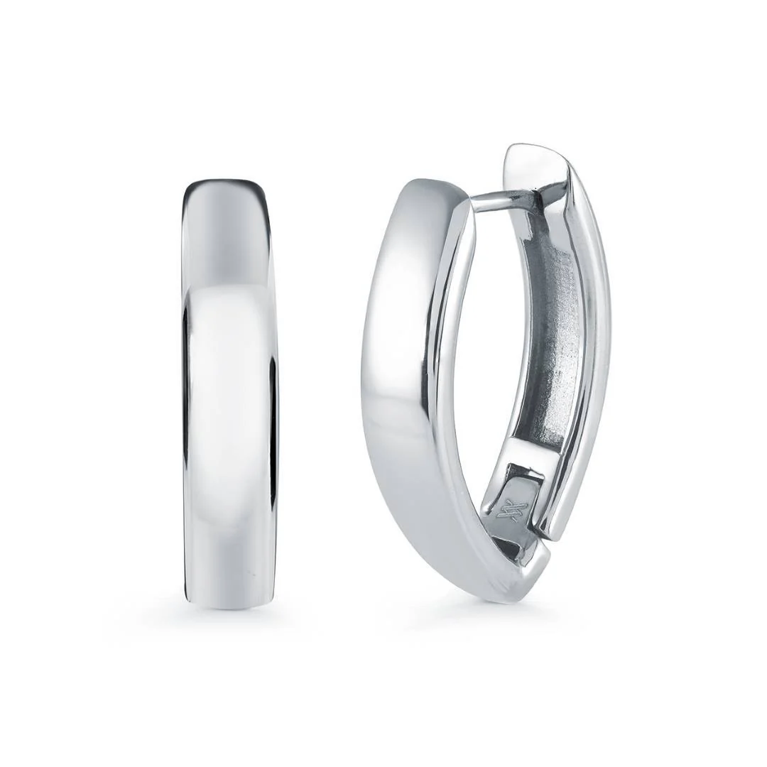 Boucles d'oreilles acier anneaux modernes