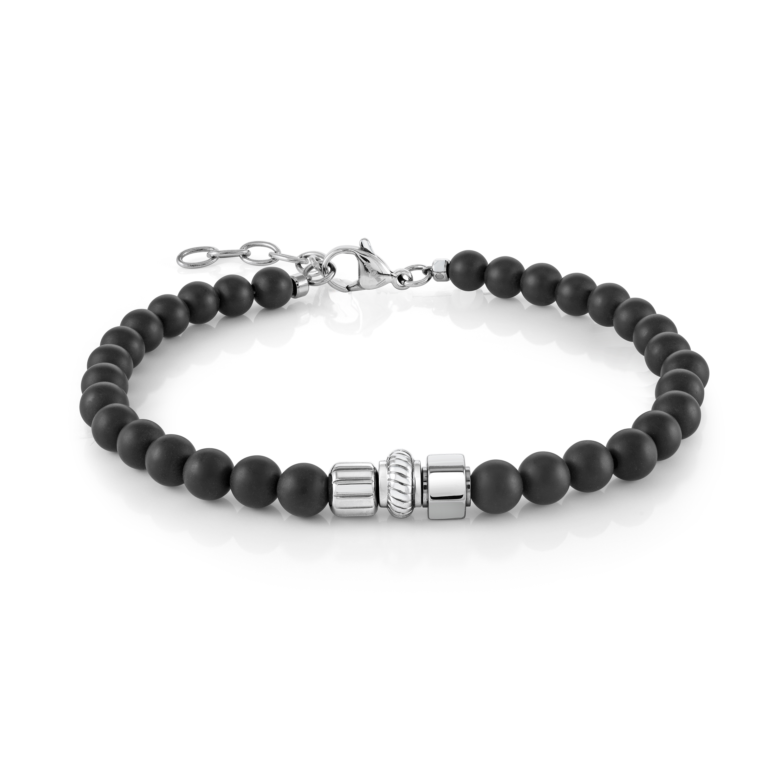 Bracelet homme avec onyx 4mm