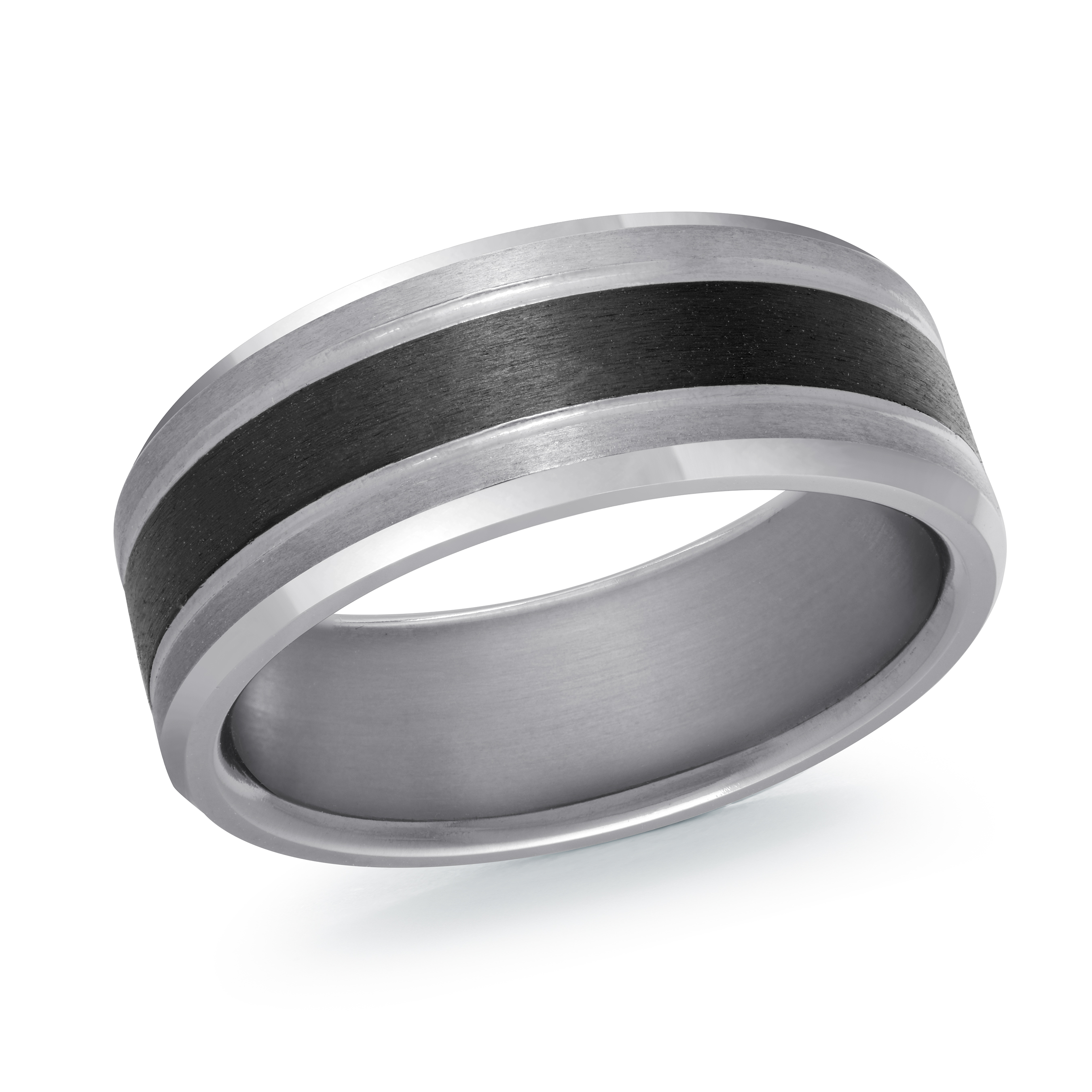 Jonc homme Tantalum et fibre de carbone
