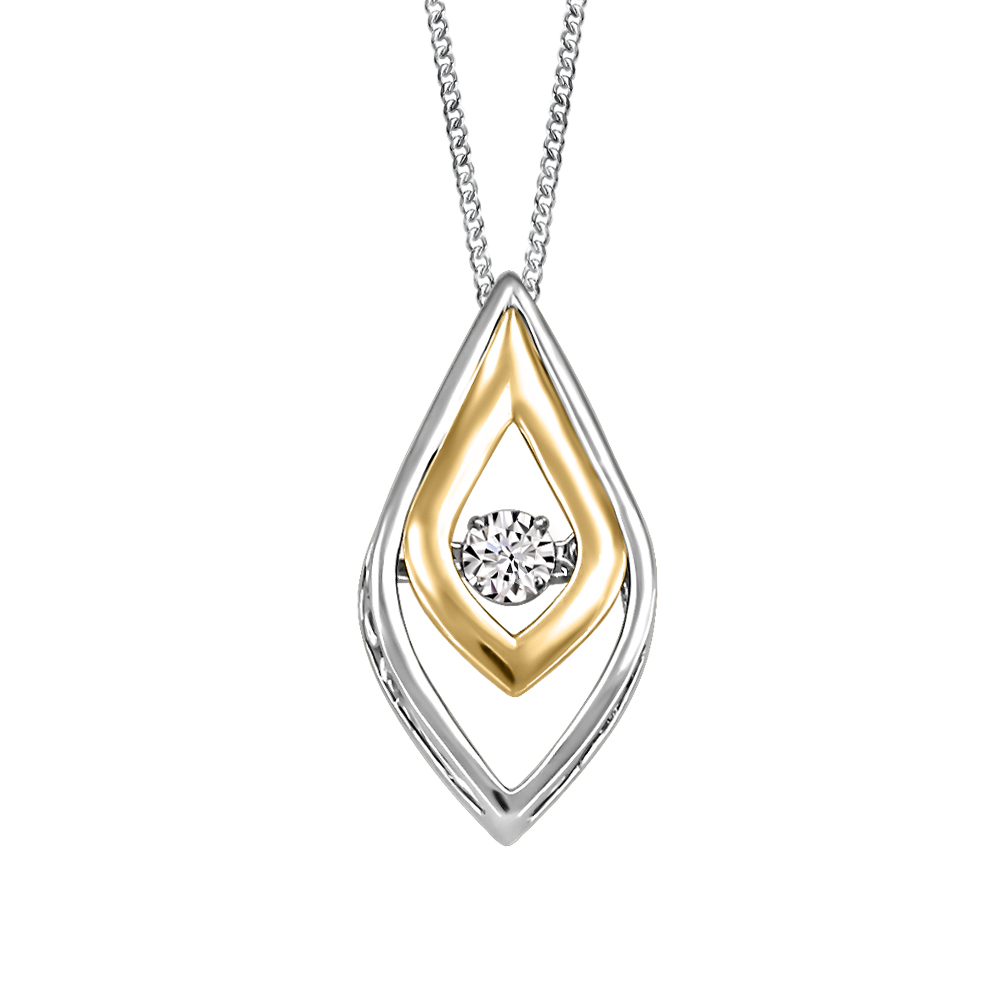 Ensemble chaîne et pendentif diamants Canadiens