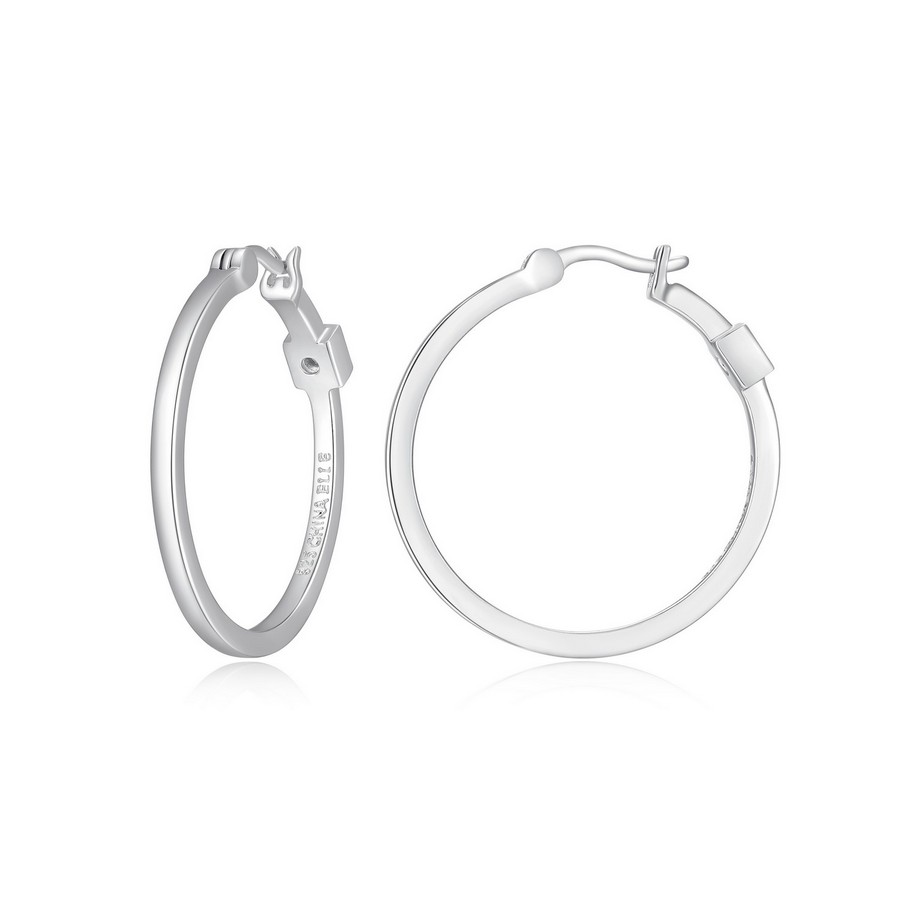 Boucles d'oreilles anneaux ronds 925