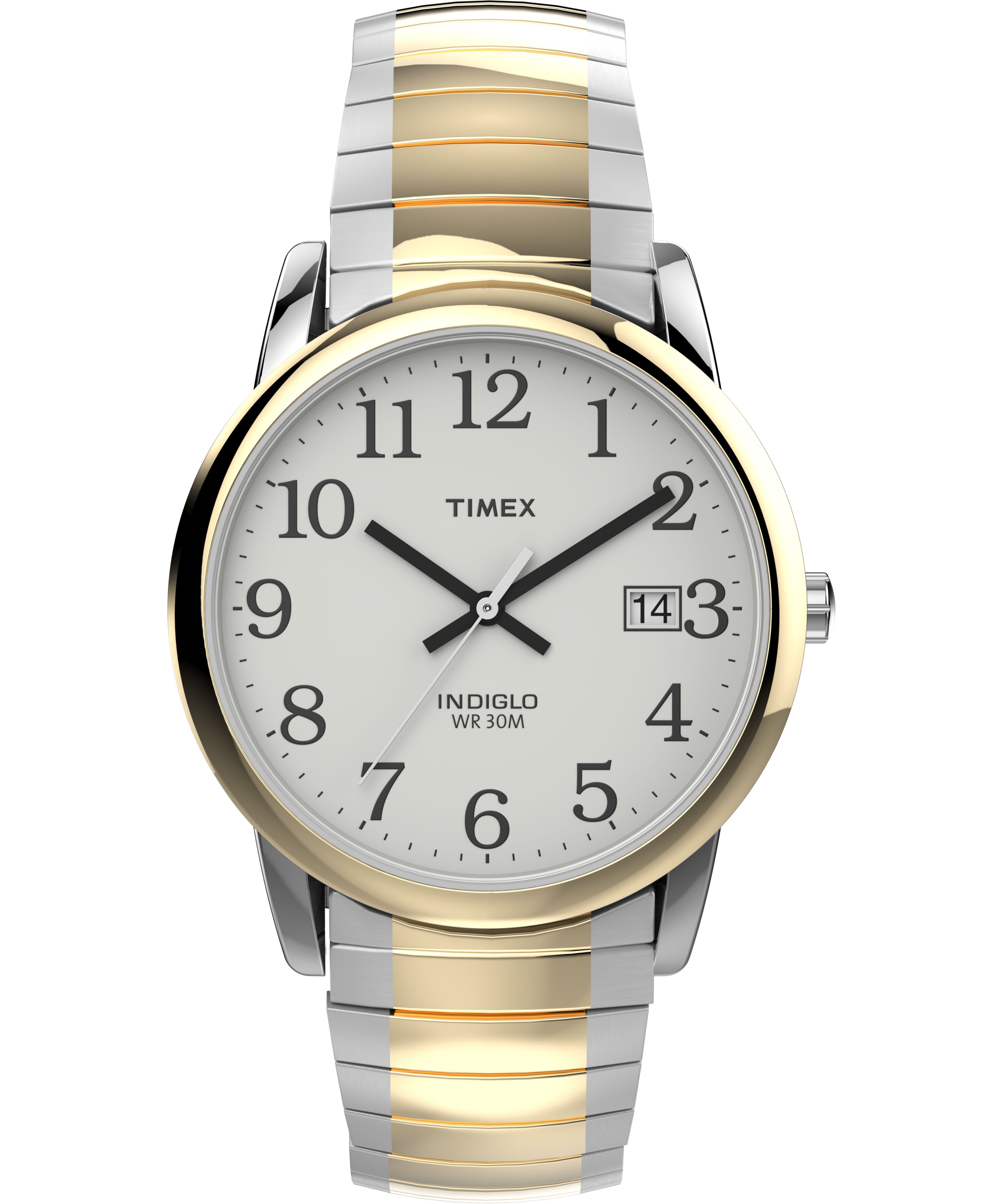 Montre Homme Timex acier deux tons à quartz avec bracelet extensible