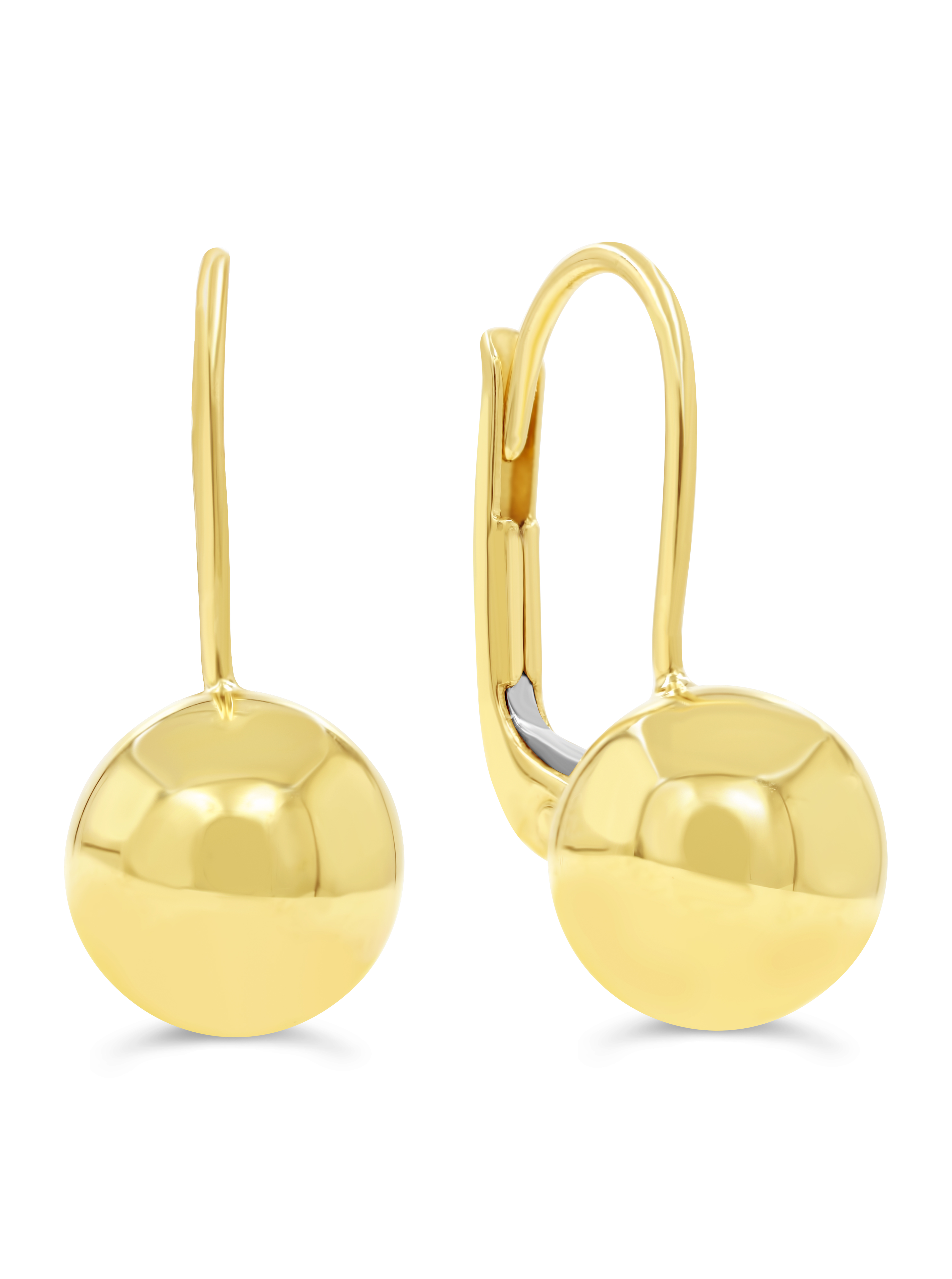 Boucles d'oreilles or jaune 10k motif boule