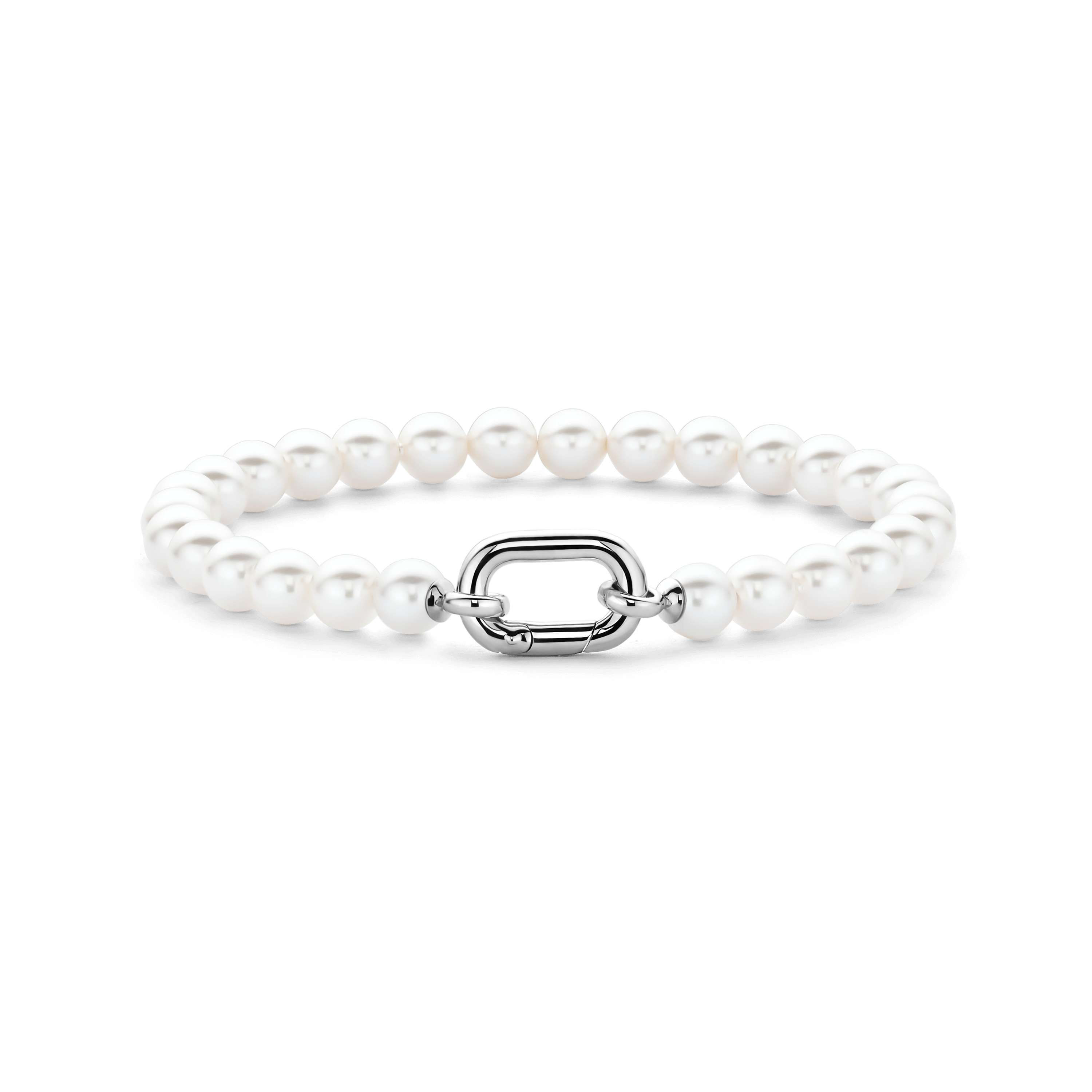 Bracelet de perles avec fermoir argent