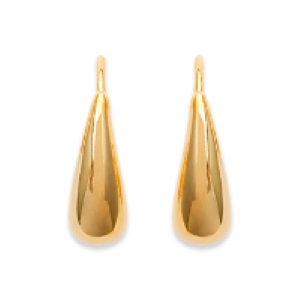 Boucles d'oreilles plaqué or jaune Gouttes