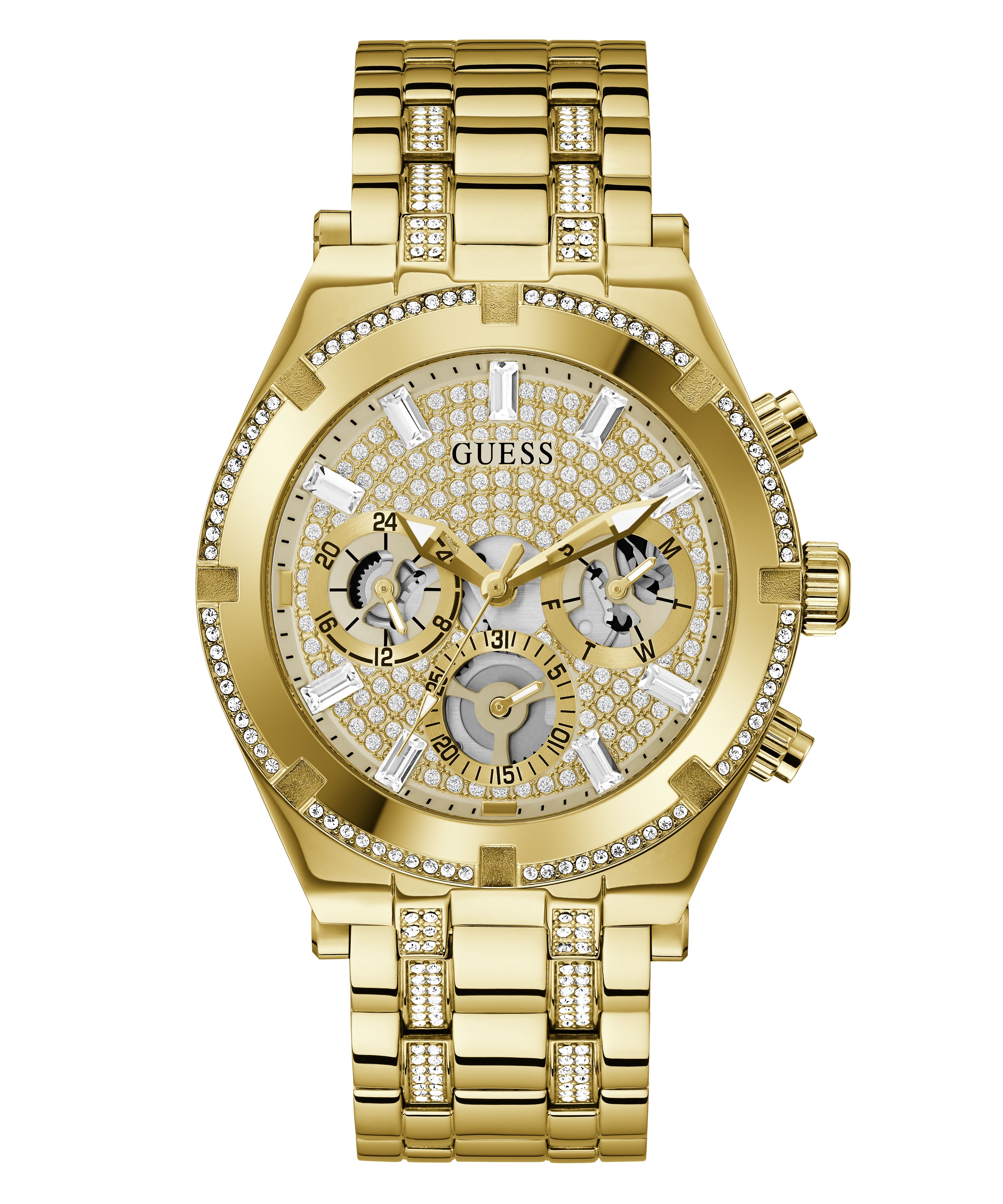 Montre homme quartz GUESS boitier et bracelet acier