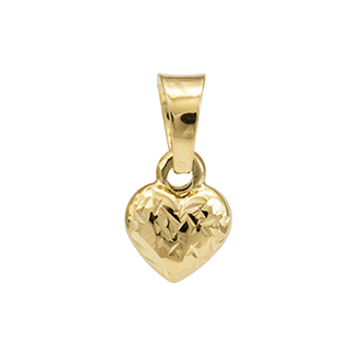 Pendentif or jaune 10k coeur