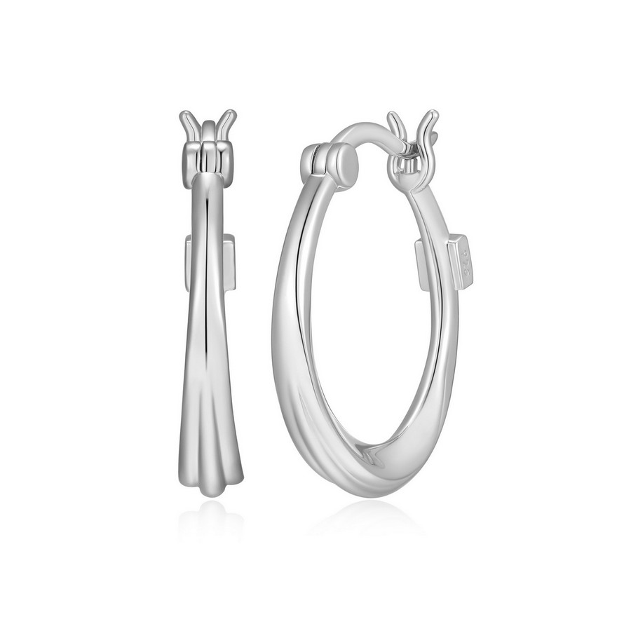 Boucles d'oreilles argent 925, anneau uni 20mm