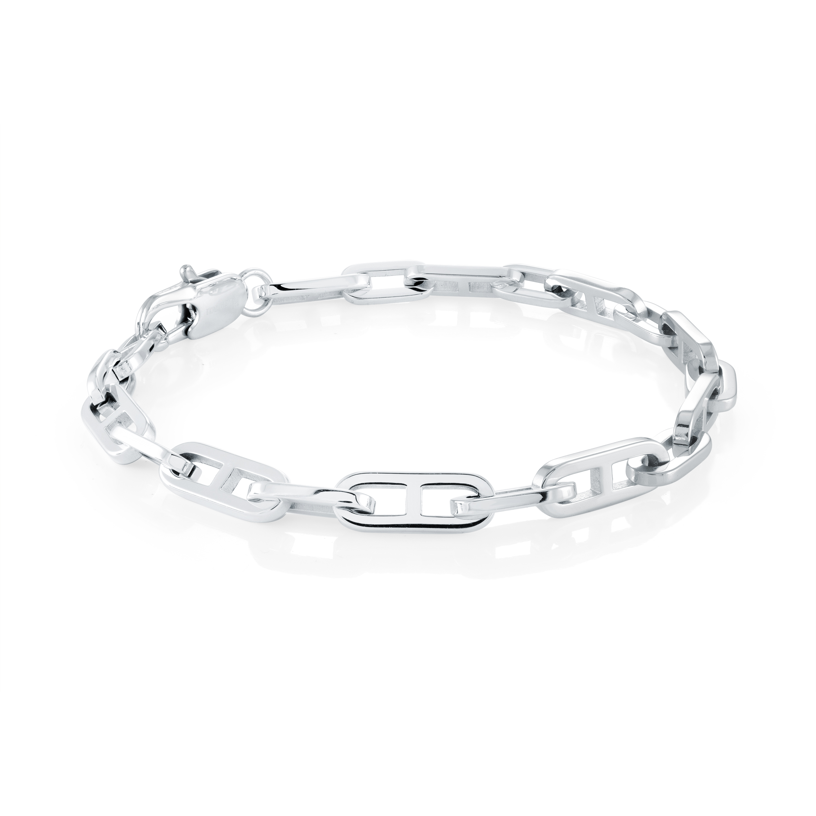 Bracelet femme acier maille ovale
