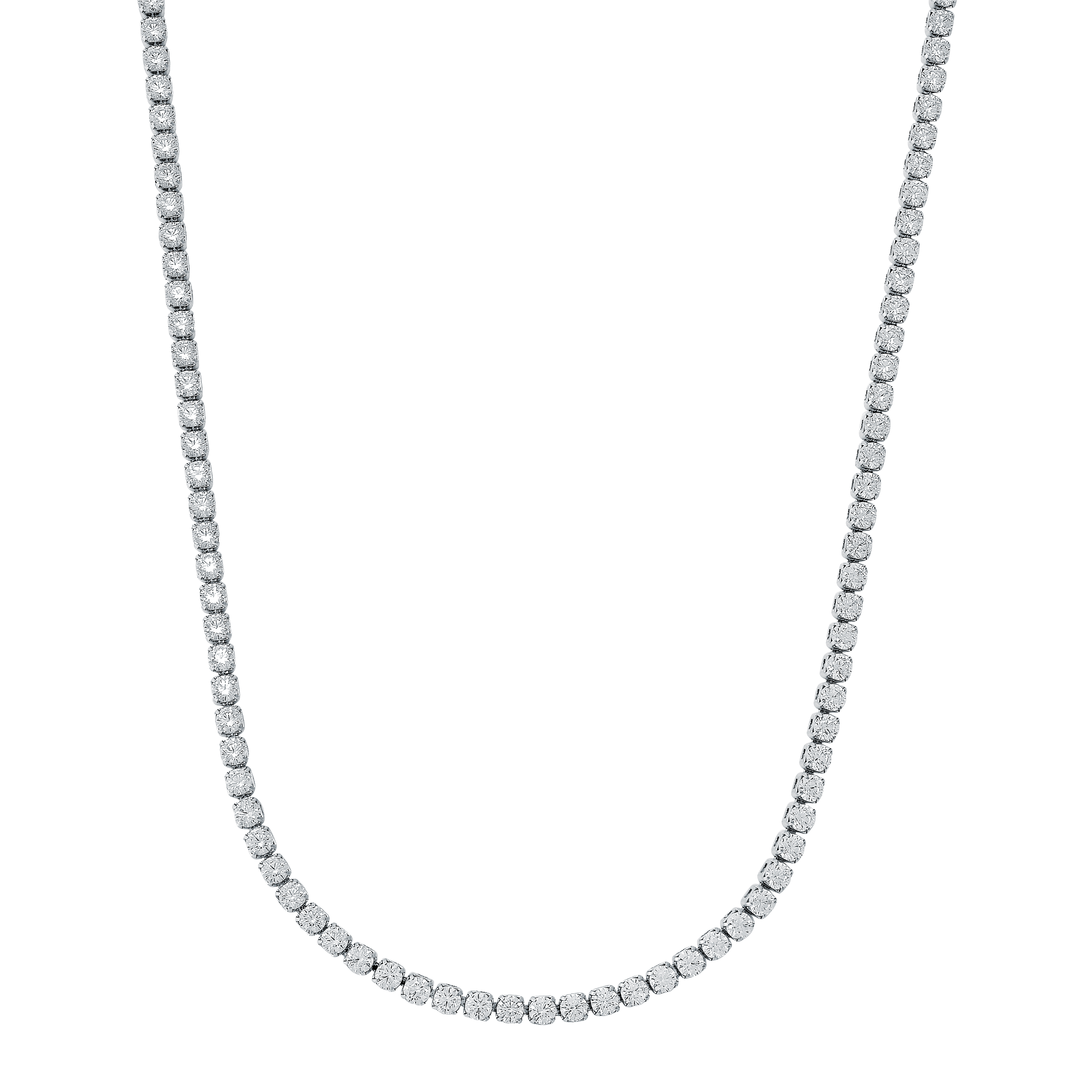 Collier acier "tennis" avec cubics zirconia