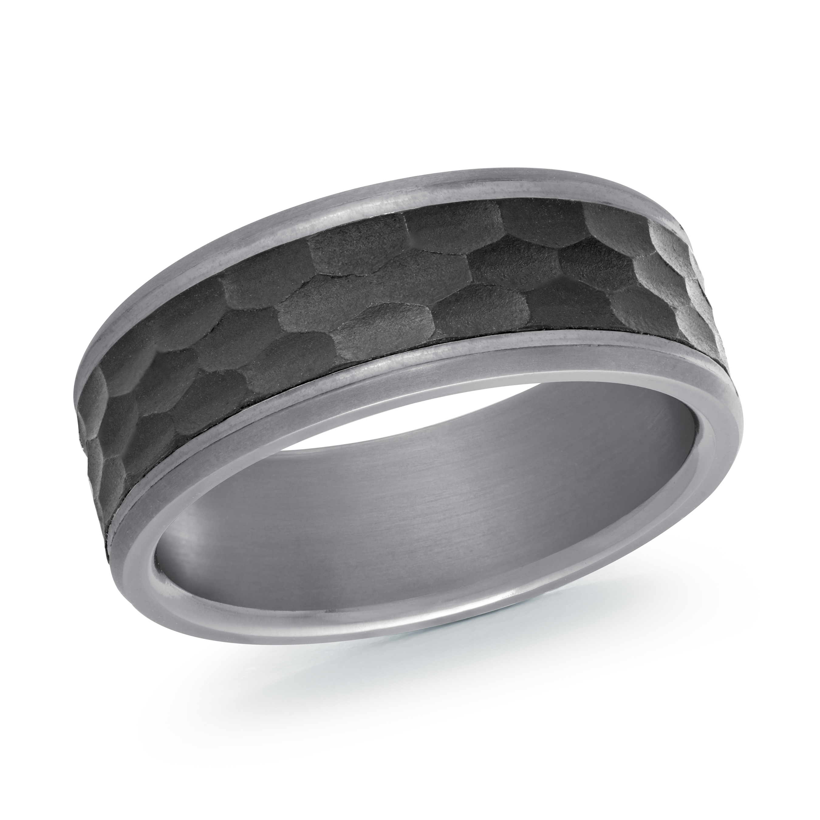 Jonc homme Tantalum et fibre de carbone