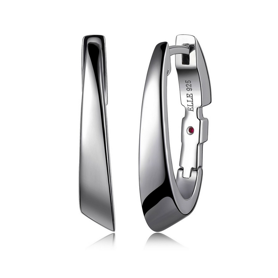 Boucles d'oreilles argent 925 ligne Hoops