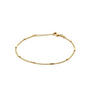 Bracelet plaqué or avec motifs tubes