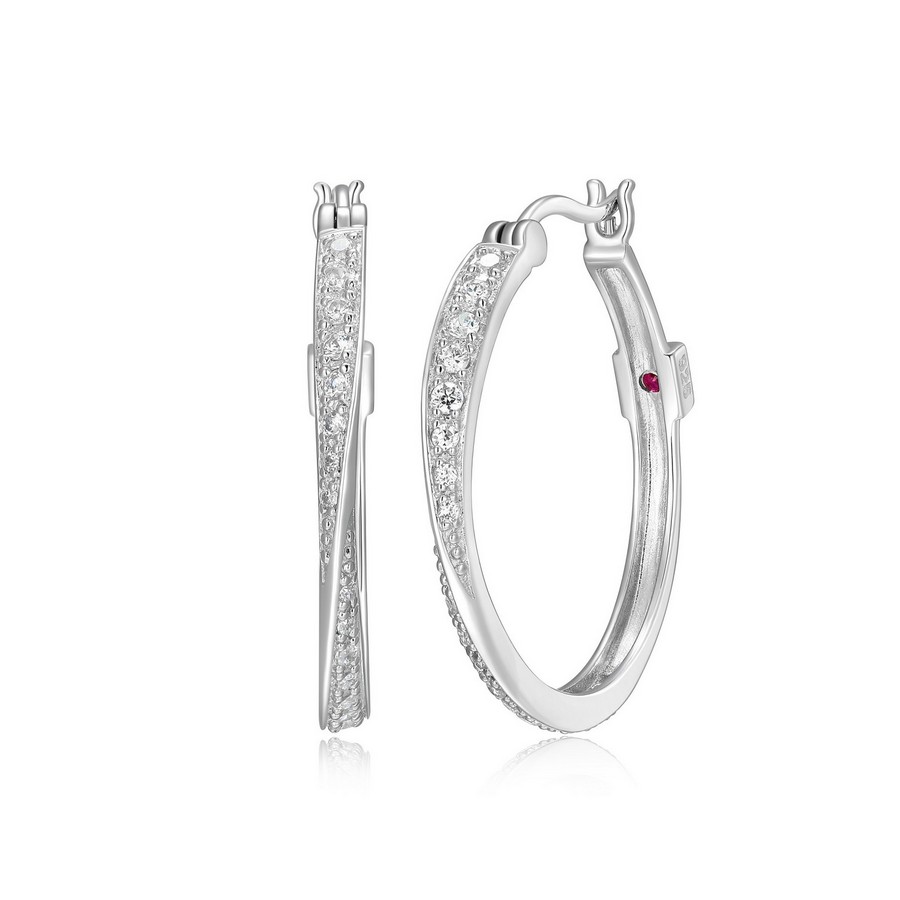 Boucles d'oreilles argent 925 et cubics
