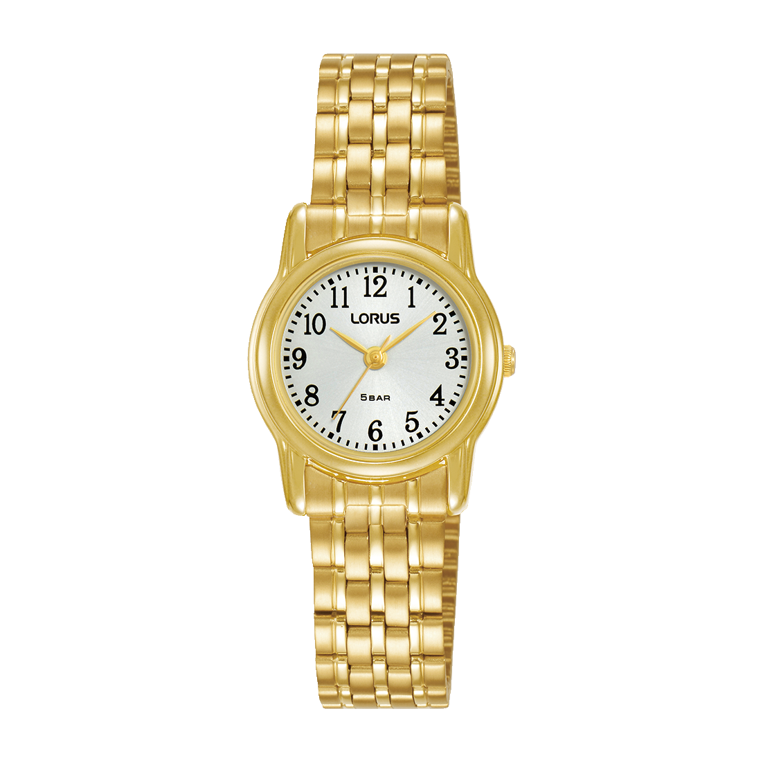 Montre dame quartz doré avec fond blanc