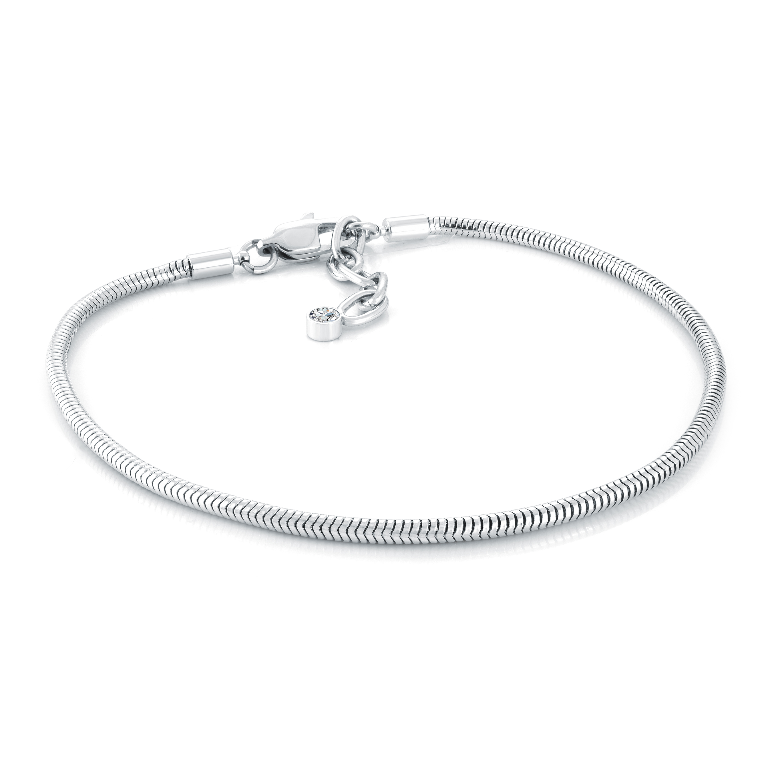 Chaîne de cheville maille serpent soyeuse