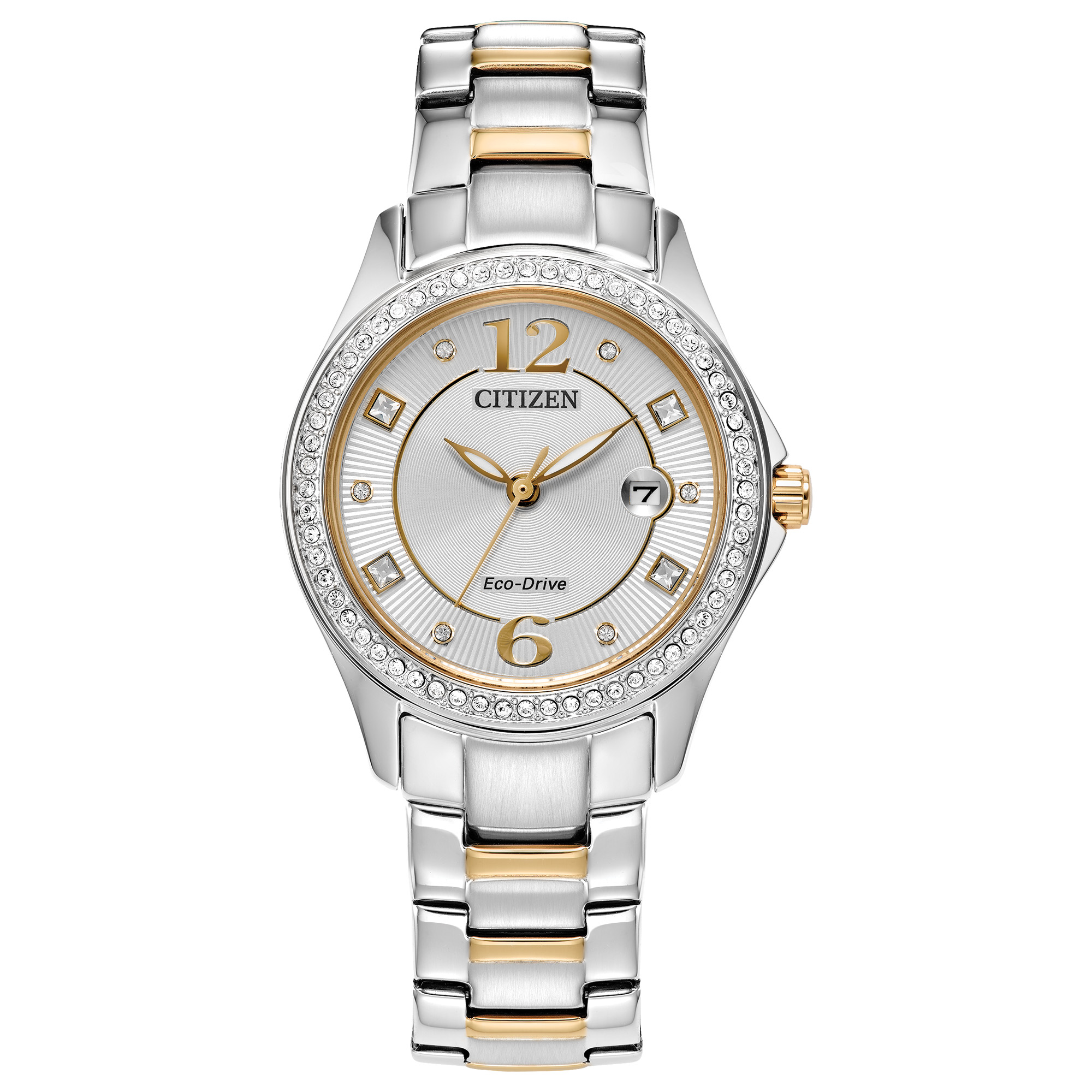 Montre dame CITIZEN classique cristal eco drive