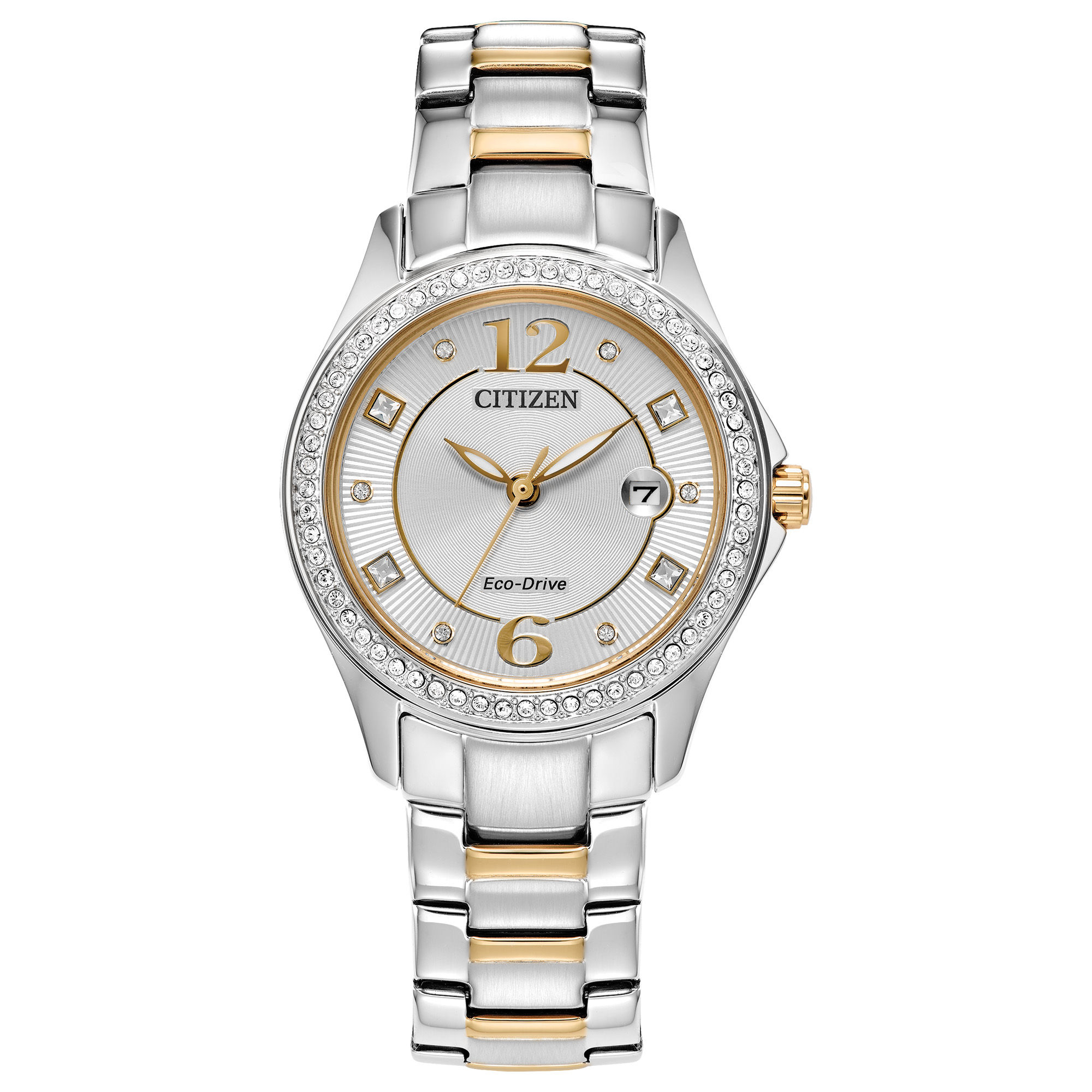 Montre dame CITIZEN classique cristal eco drive