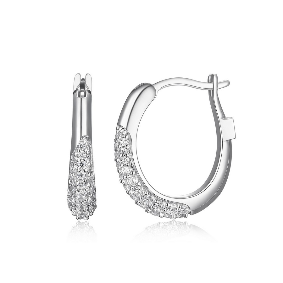 Boucles d'oreilles ELLE serties de cubics en argent 925