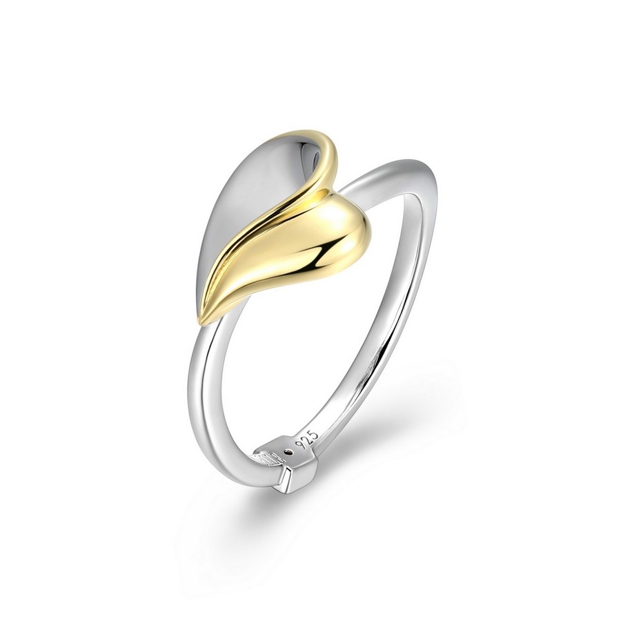 Bague 925 et plaqué or motif cœur collection Amour