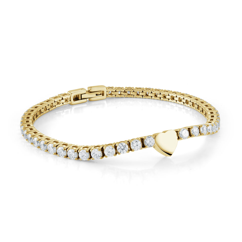 Miniature : Bracelet acier et cubics