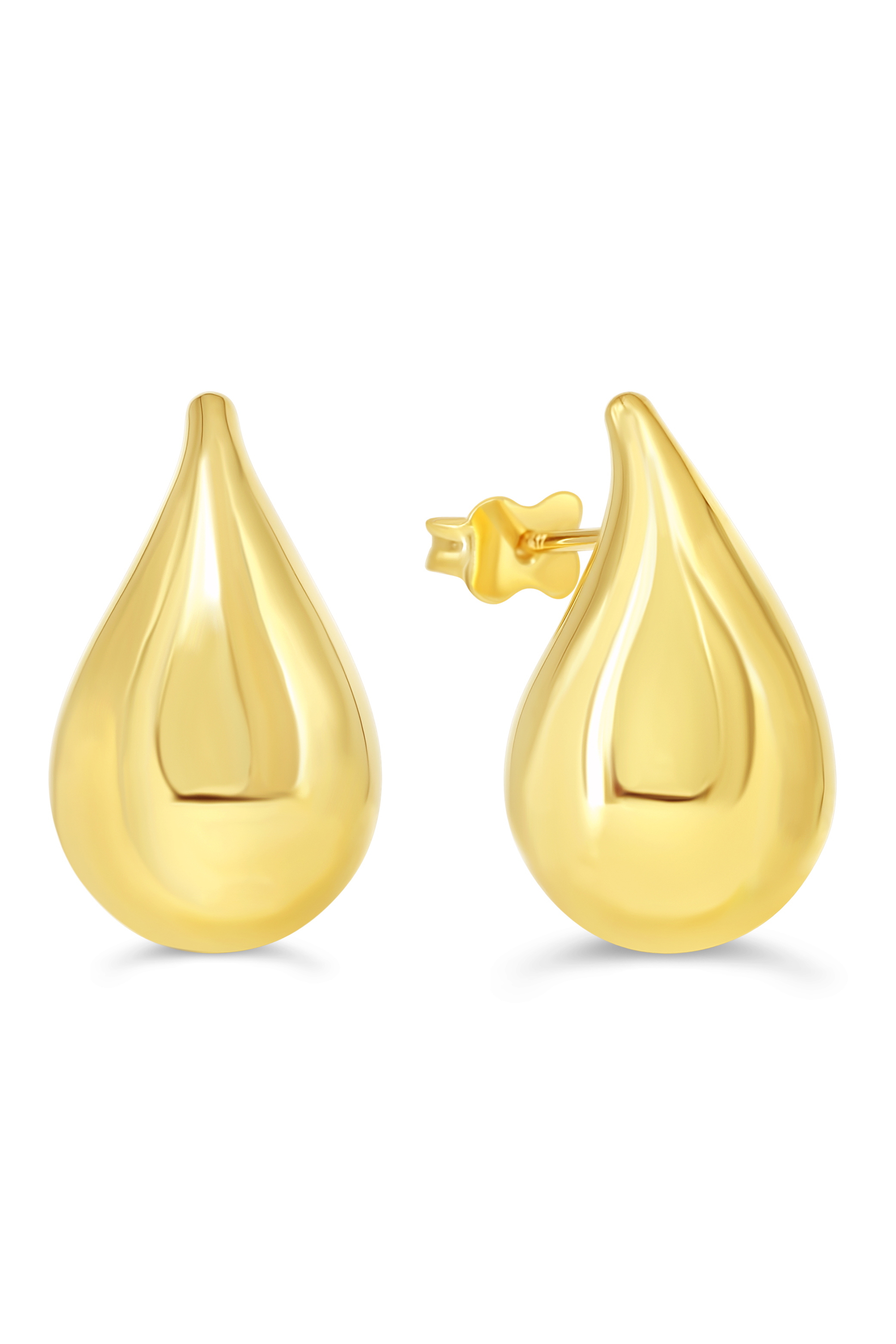 Boucles d'oreilles or jaune 10k gouttes
