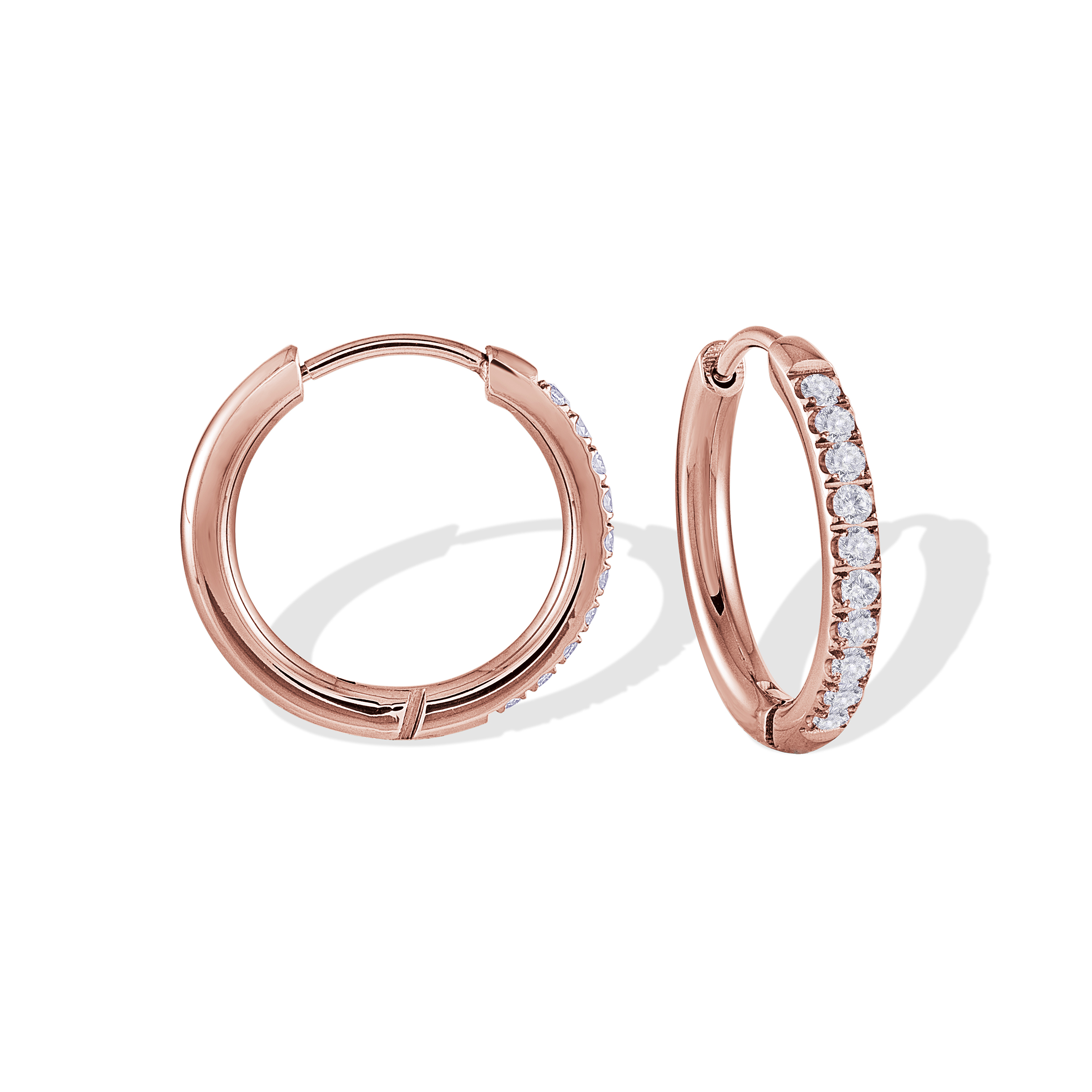 Boucles d´ oreilles acier et cubiques huggies