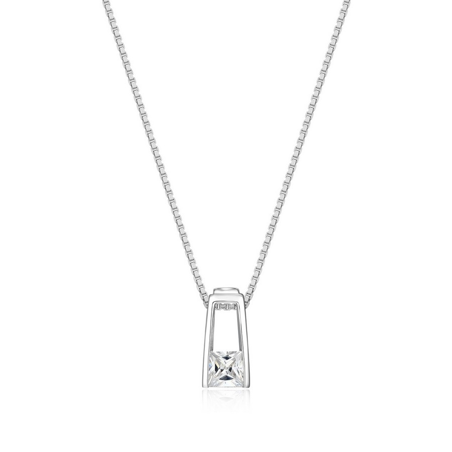 Ensemble chaîne et pendentif motif moderne