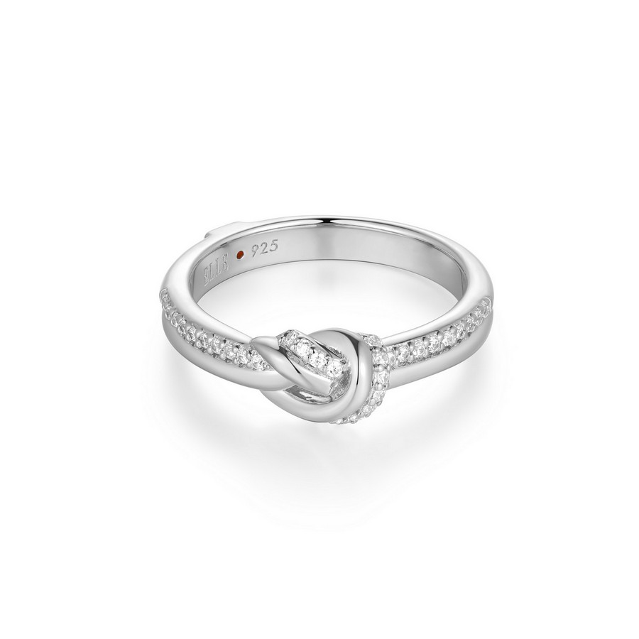 Bague 925 motif nœud avec cubics collection between