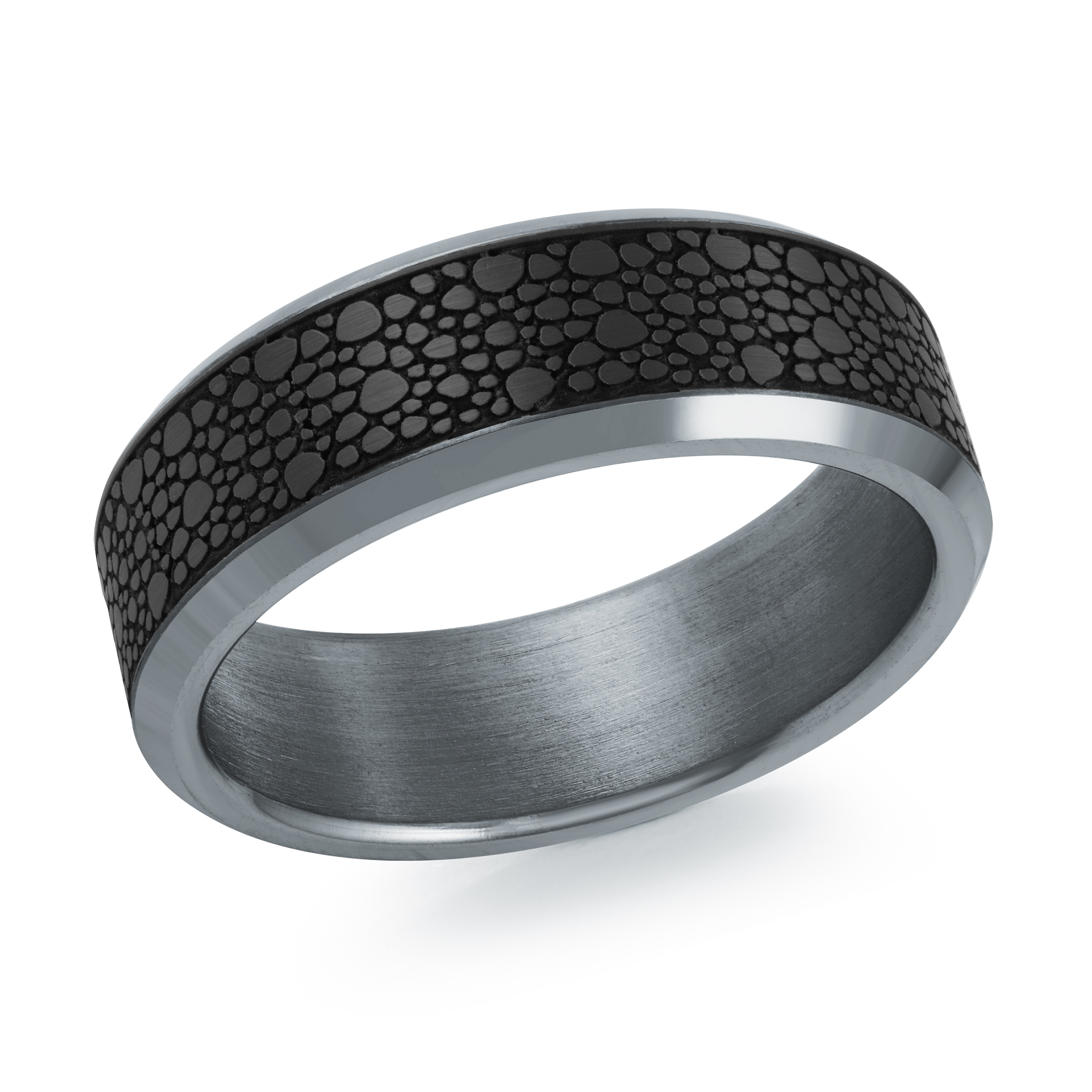 Jonc homme Tantalum et fibre de carbone
