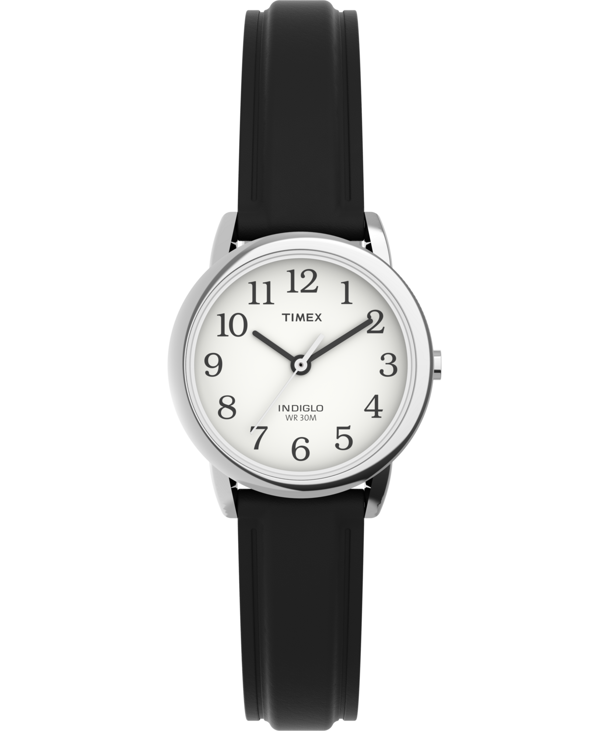 Montre Timex dame acier et bracelet cuir noir