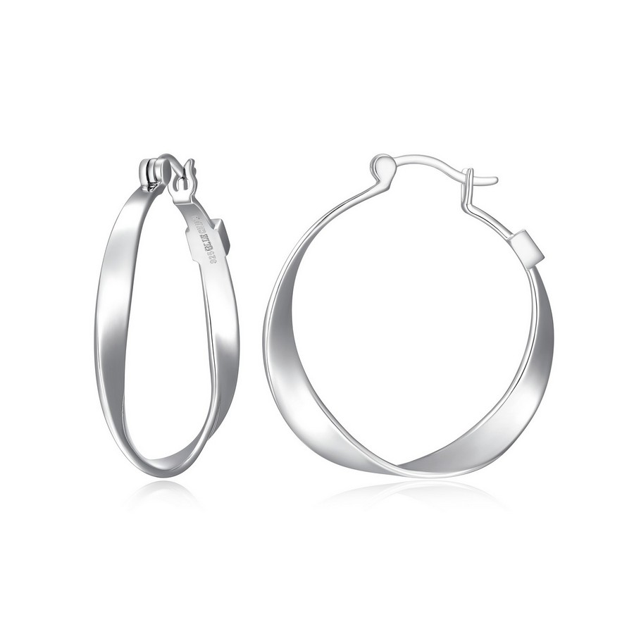 Boucles d'oreilles argent anneaux Hoops