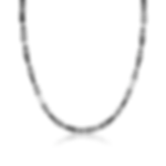 Collier en acier INOX-NOIR-IP- cable blanc-fibre de carbone