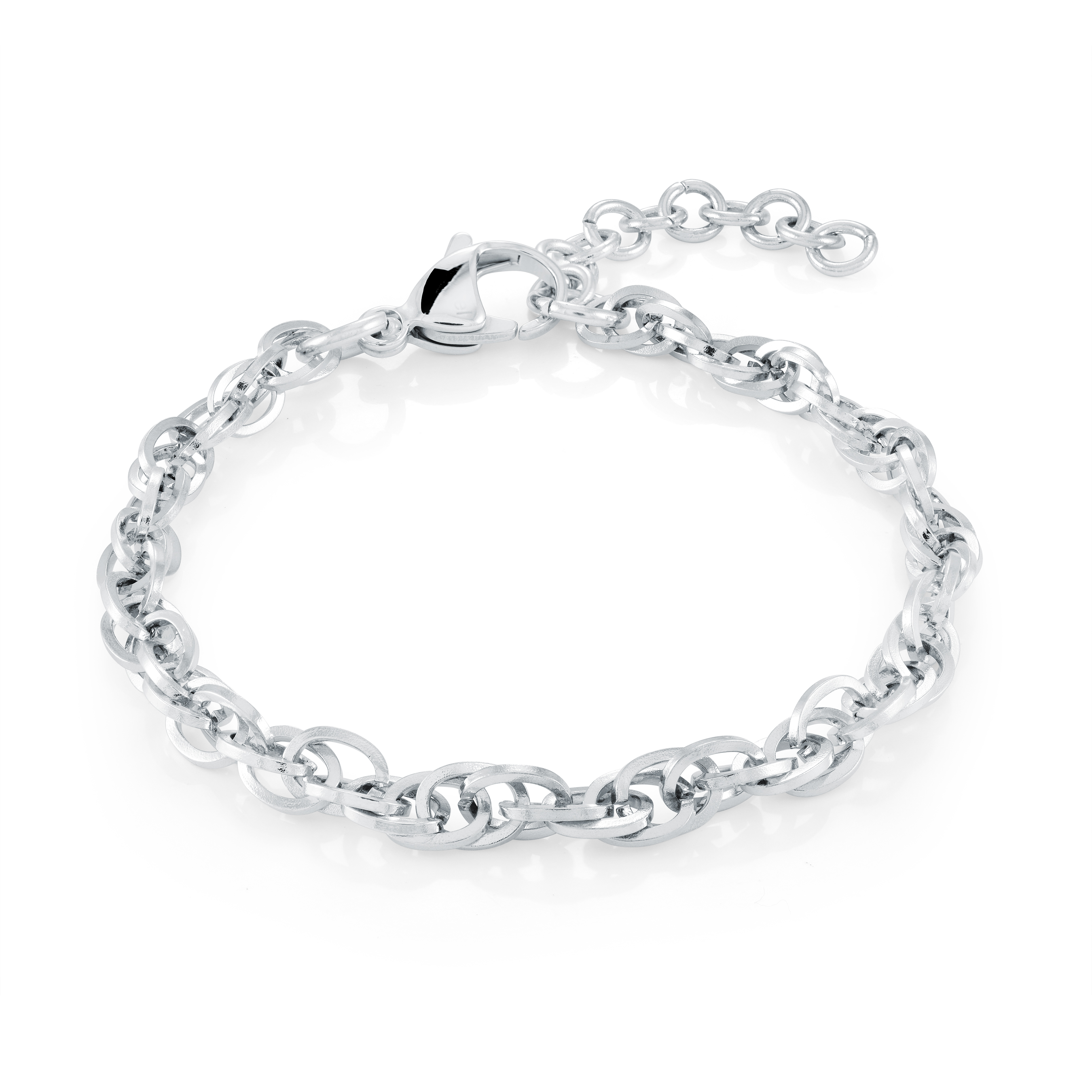 Bracelet acier serpent twisté