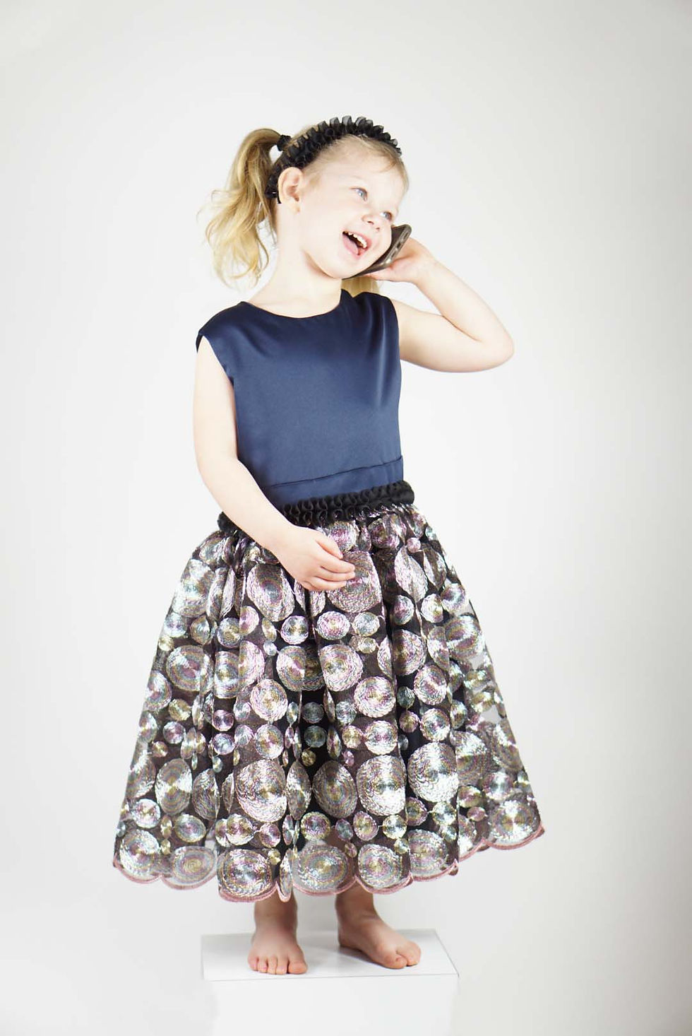 Sequin Dress for Girls On Model Front View