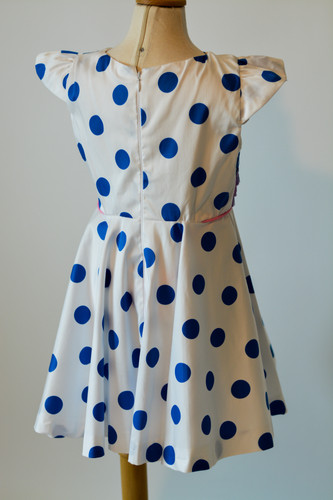 blue dress for baby girl in The Back of My Mind Mini Dress Baby Blue Polka Dot main image 0