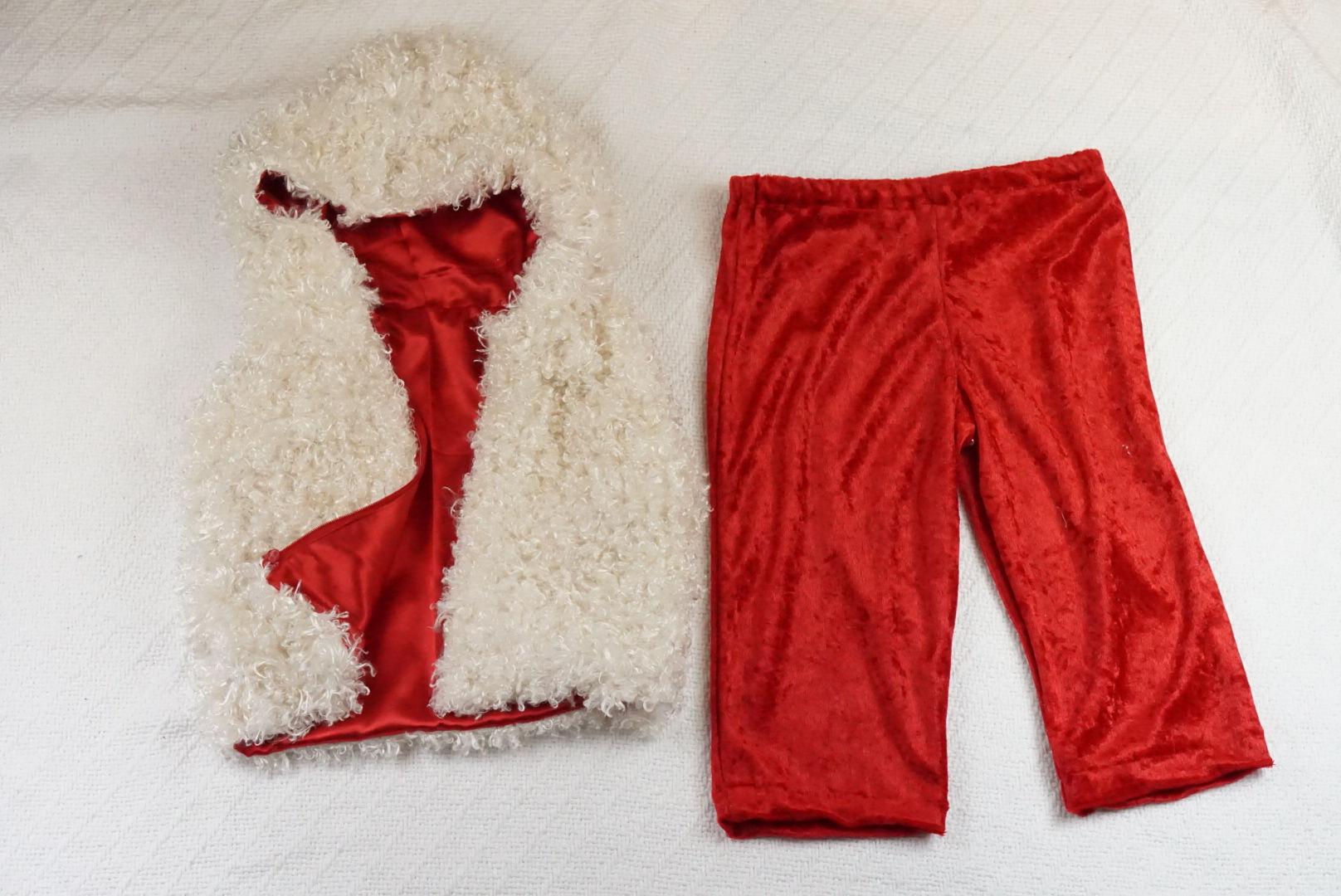 furry fleece vest apparel for child front view