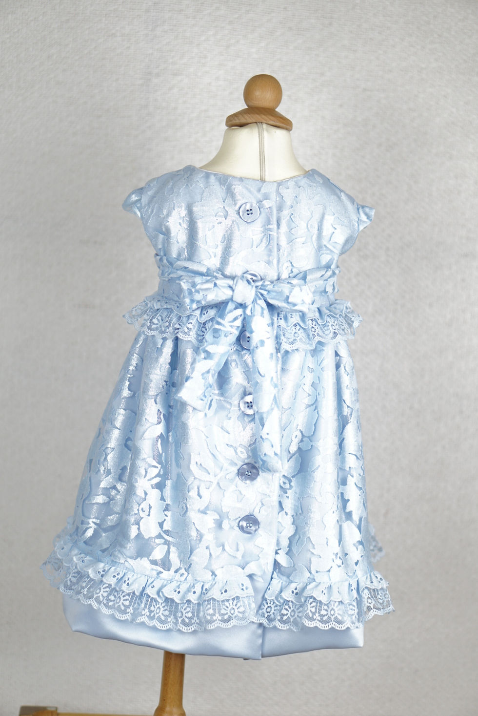 powder blue dress back view
