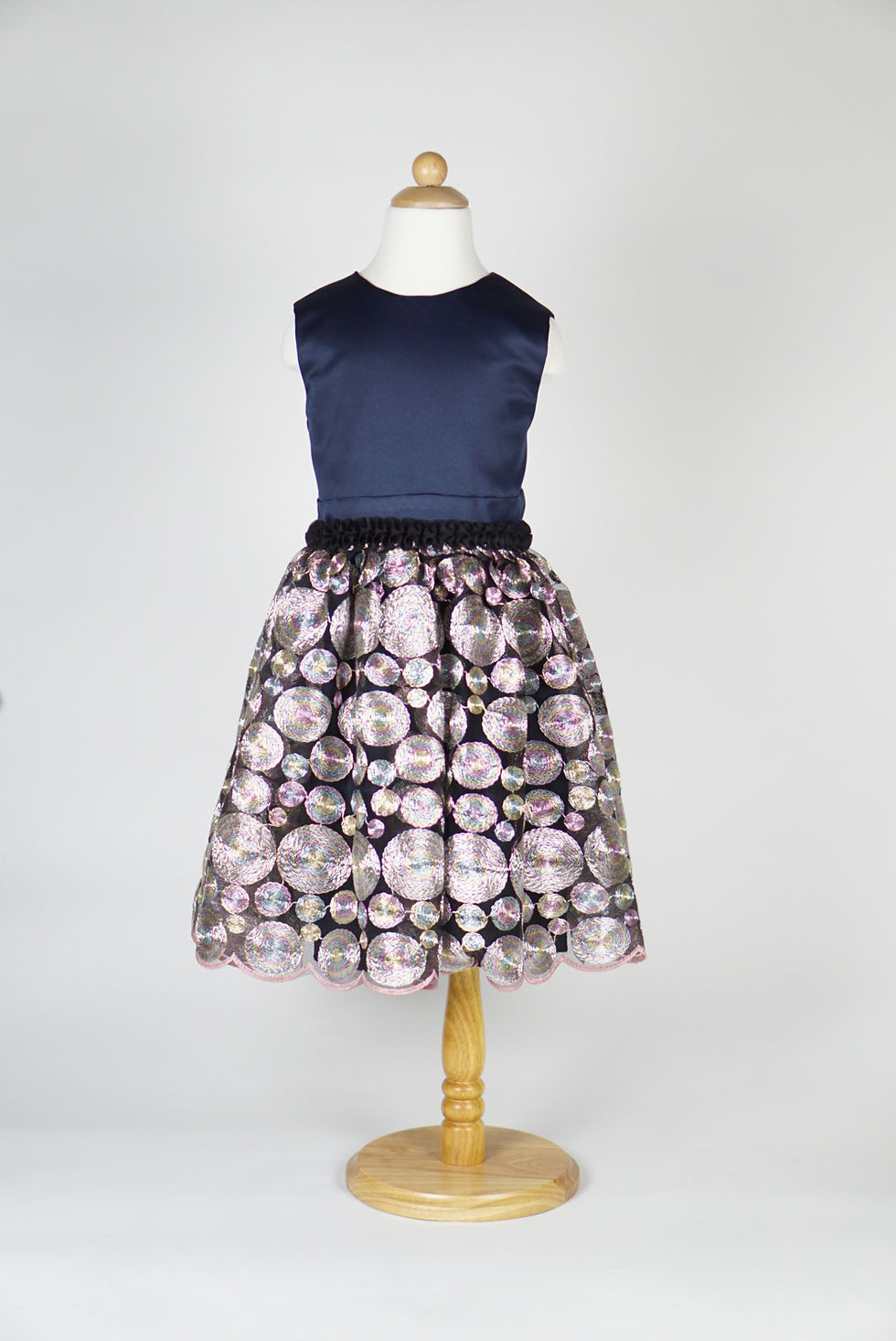 Girls Sequin Dress on mannequin front view