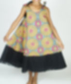 African Print Wide Dress Front view